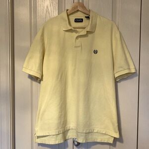 EUC Chaps men’s polo short sleeve. Yellow. Size XL.